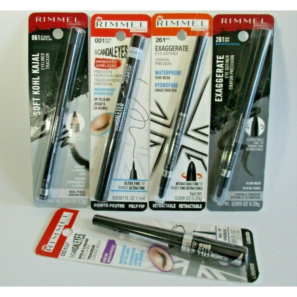 5 Rimmel London black eyeliners Scandaleyes Exaggerate